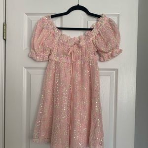 NWT BuddyLove JAC PUFF SLEEVE SHORT DRESS - RAINBOW